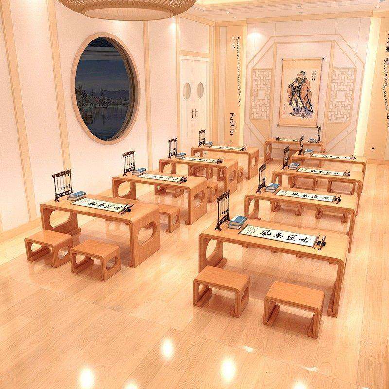 需定制国学桌幼儿园实木围棋象棋私塾彷古书法桌中式教室书画孔子,商业/办公家具,课桌椅/学生桌椅,淘宝优惠券,粉丝福利购,淘宝优惠卷
