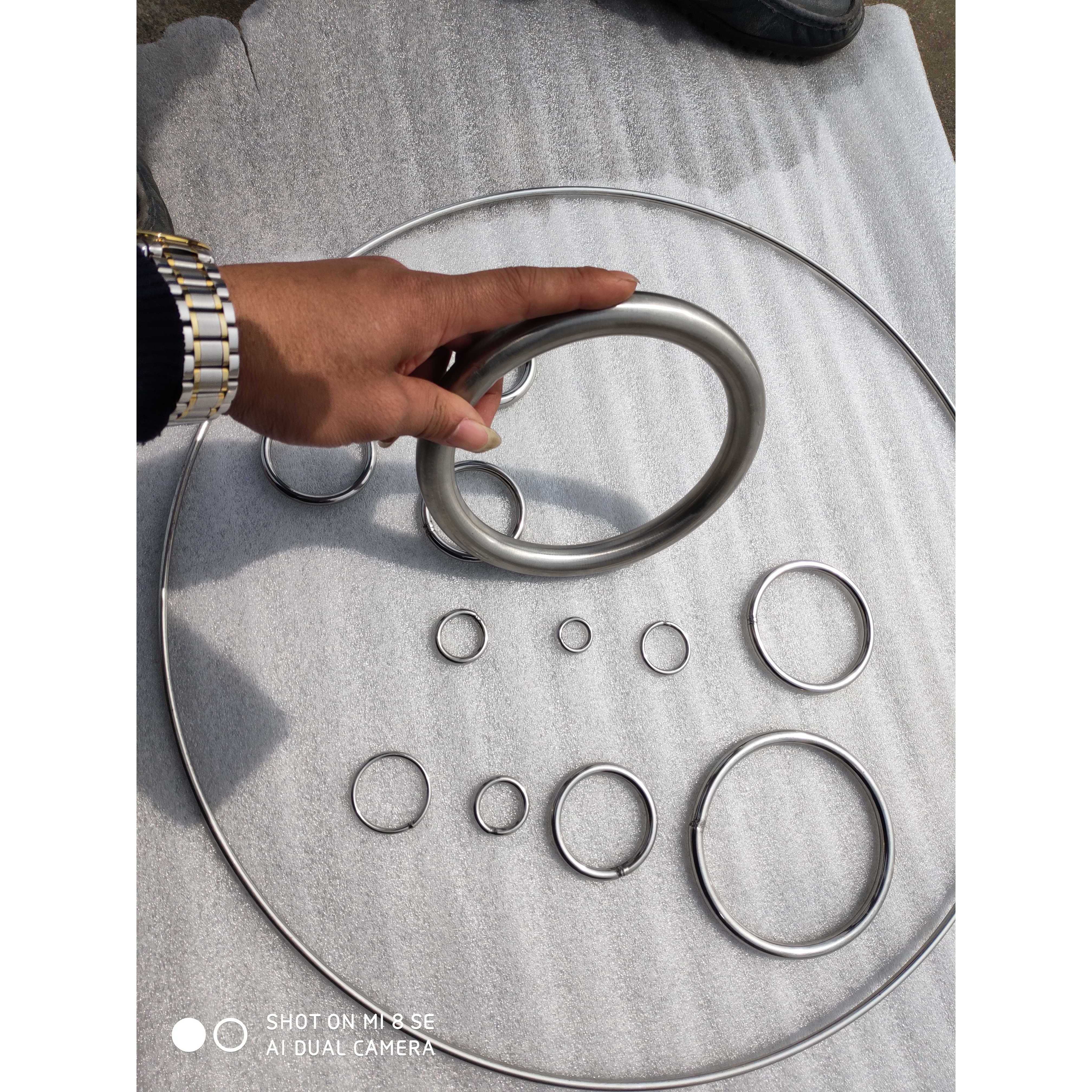 304不锈钢圆环 连接环 非标焊接实心环 椭圆环 0型环 装饰圆圈