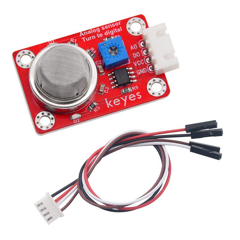 MQ-2烟雾气敏传感器模块甲烷 液化气可燃气体智能控制适用arduino