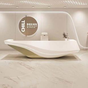 需定制烤漆玻璃钢前台接待台收银台教育机构医院美容院吧台异形可