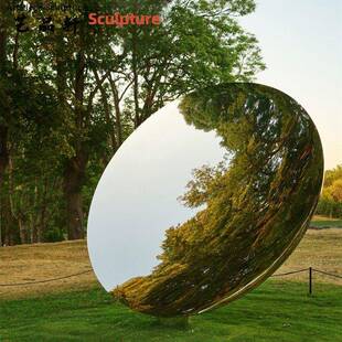 客厅玄关挂饰软装墙面装饰欧美简约不锈钢凹凸镜圆形壁饰立体壁挂