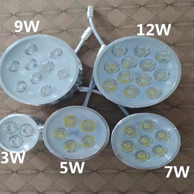 LED射灯灯芯斗胆灯嵌入式孔灯内胆3瓦灯泡电工维修家用天花灯5瓦7
