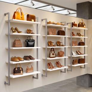 需定制铝型材新款鞋店鞋包架包包展示架陈列架壁挂式多层置物架防