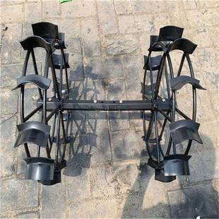 微耕机防滑铁轮行走铁轮水田旱地爬行轮防止打滑配套专用双圈铁轮