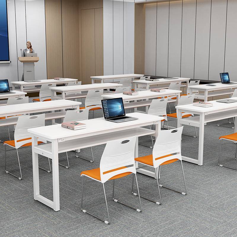 学校教育机构培训课桌双人可拼接长条桌简约会议办公培训桌椅组合