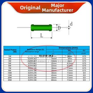 Rx21直接插入式绕线电阻插入式限流铜脚大功率1W3W5W10W20W30W0.1