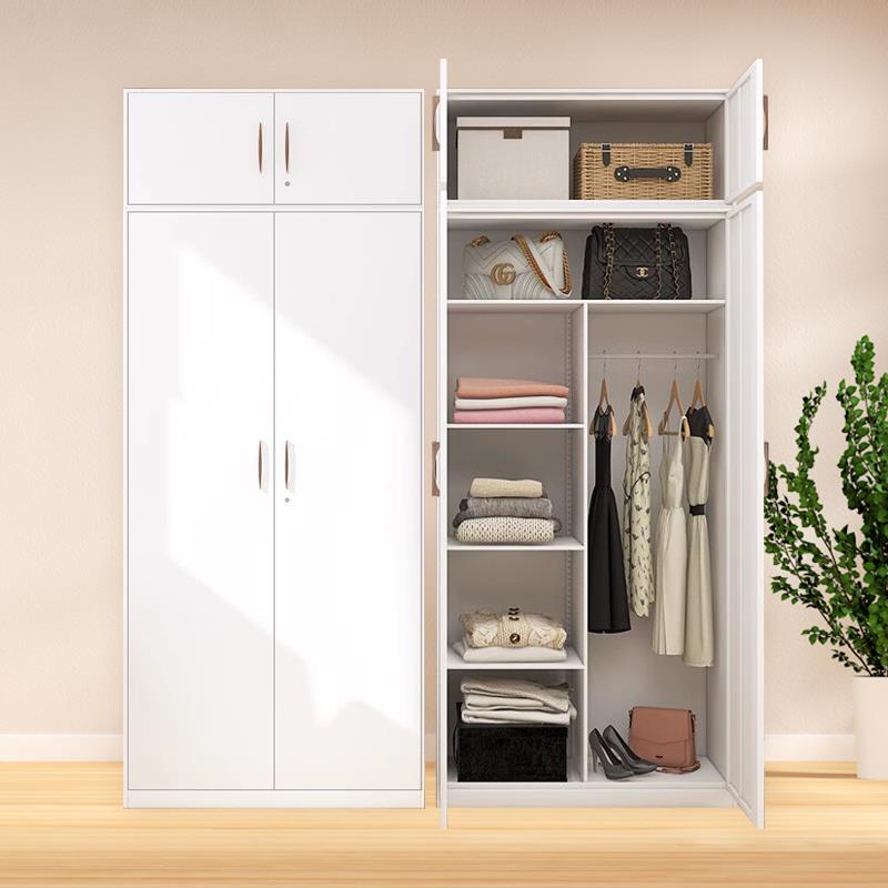 阳台防晒储物柜收纳柜子防潮靠墙钢制衣柜家用卧室儿童衣橱铁皮柜