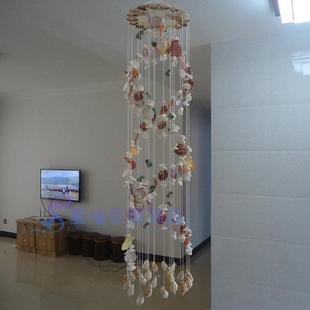 日式海螺贝壳风铃挂饰立体旋转特大号铃铛夏日地中海客厅阳台吊饰