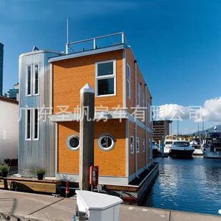 浮筒房艇厂家遮阳星空别墅水上房船屋木屋民宿餐饮度假酒店观光船