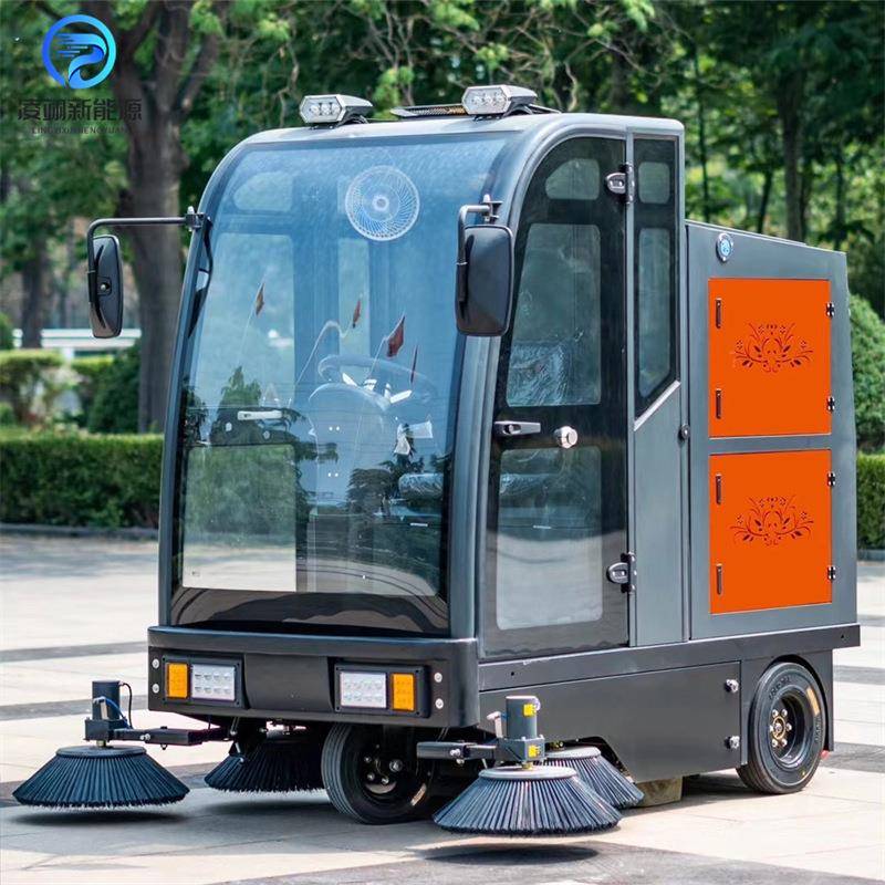 清扫车电动三轮物业车间工厂小型电动工业清扫车全封闭驾驶扫地机
