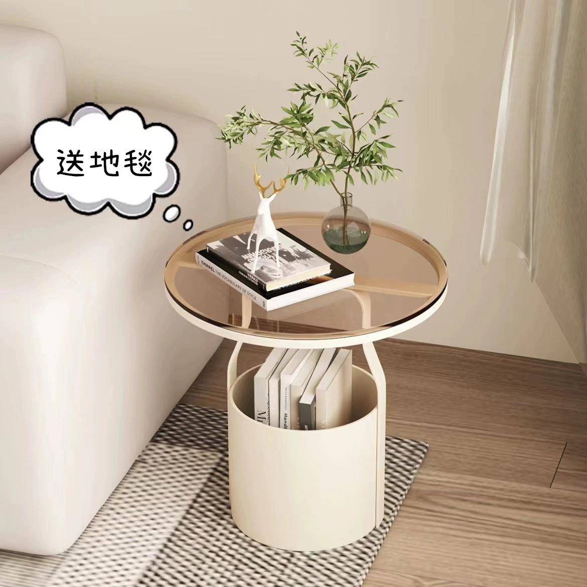 沙发边几简易迷你小茶几简约边几角几创意茶几轻奢圆桌卧室床边桌