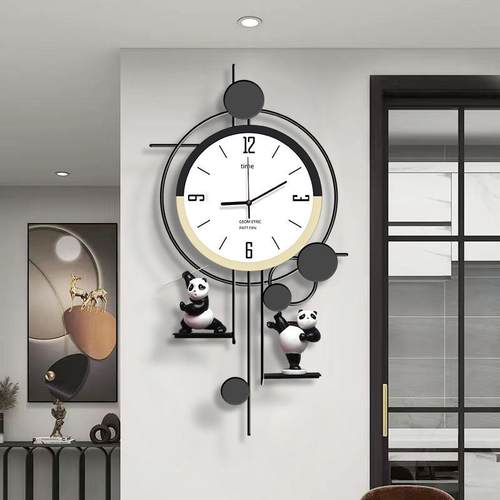 时尚创意客厅个性挂钟2024新款大气网红墙挂现代简约装饰钟表轻奢