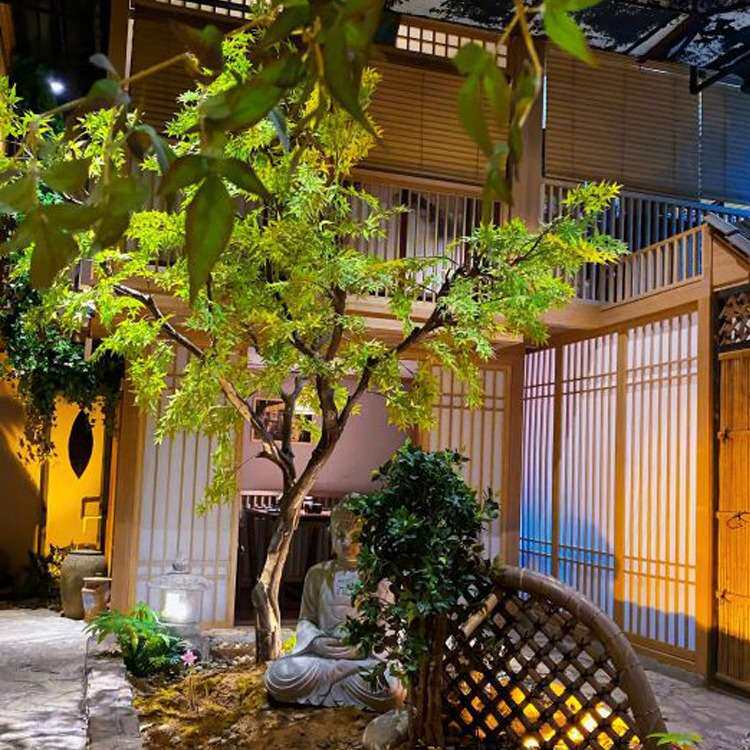 仿真红枫树仿真树绿枫树室内禅意景观日式庭院造景装饰假树鸡爪槭