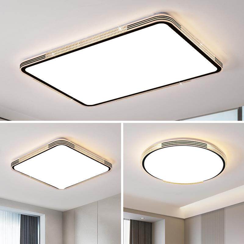 客厅灯新款LED吸顶灯仿水晶亚克力长方形灯具现代简约智能卧室灯