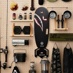 露营工具收纳洞洞板户外装备用品墙上展示架