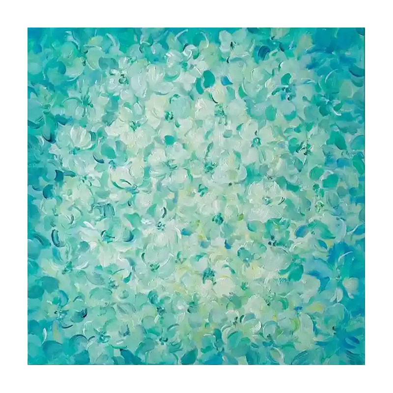 手绘油画客厅装饰画植物花卉肌理沙发背景墙挂画清新餐厅画图片