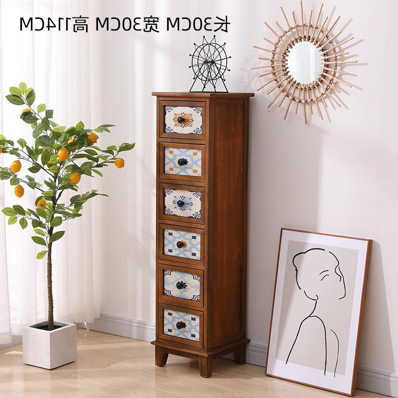 xxp4美式夹缝床头柜30cm便宜实木抽屉式收纳柜子卧室超窄缝隙复古