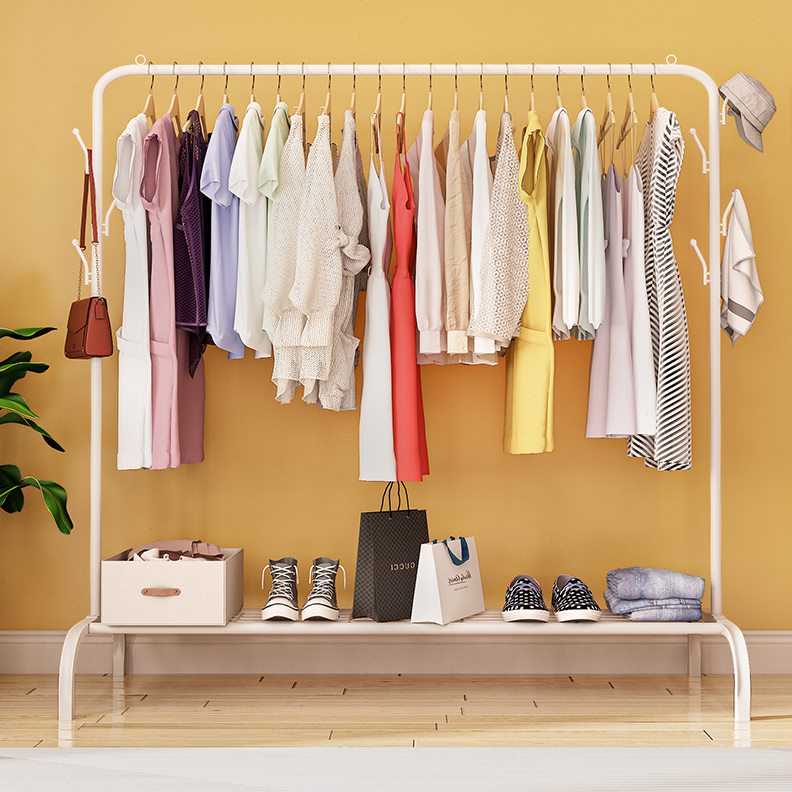 架子阳台服家用单杆式晾衣架落地挂衣简易内卧室挂衣架宿舍晒衣架