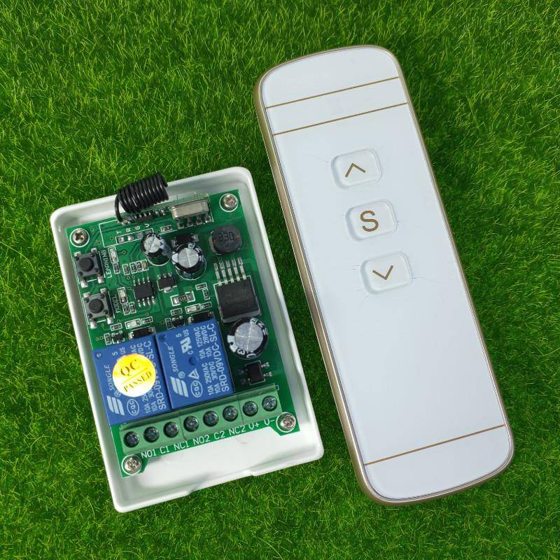 亚克力面板3键遥控开关DC12V24v48V二路电机正反转灯具电源控制器