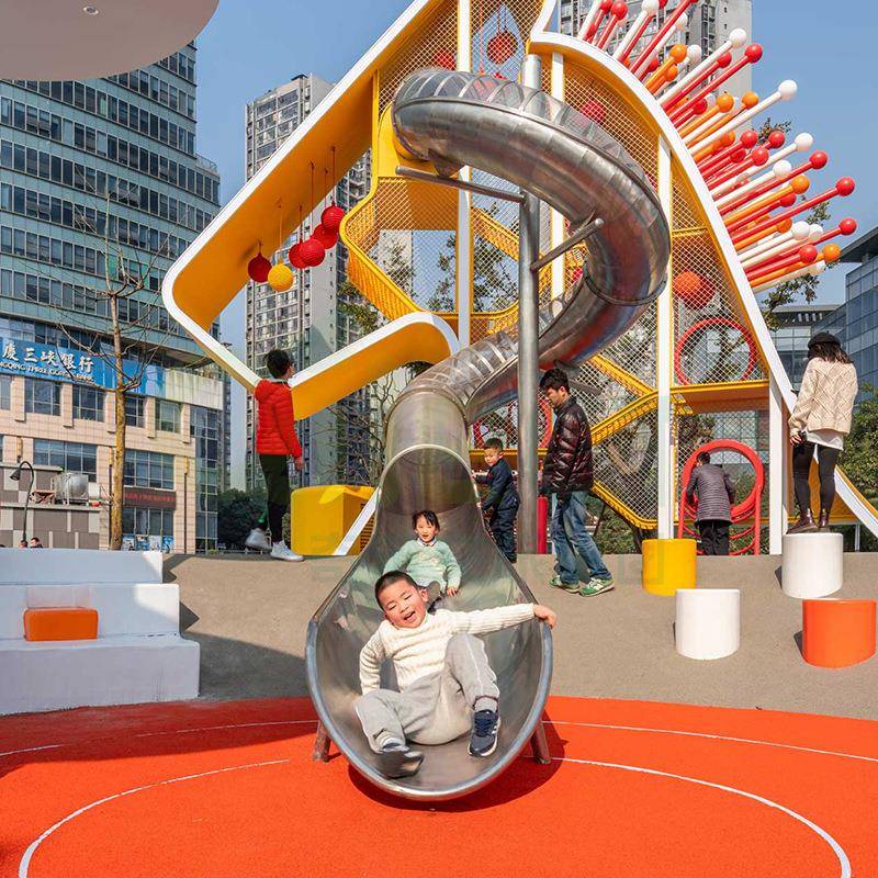 不锈钢滑梯亲子儿童主题乐园景区规划娱乐场地设计无动力游乐设备