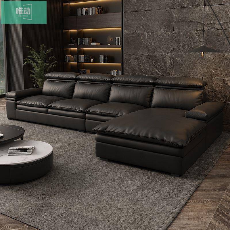 意式轻奢科技布现代简约沙发客厅羽绒免洗超软布艺猫爪皮沙发