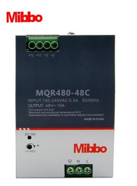 Mibbo米博导轨式工控PLC驱动开关电源MQR480W24V48VNDR系列