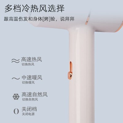 电吹风机家用大风力速干电吹风蓝光负离子护发学生宿舍用吹头发风