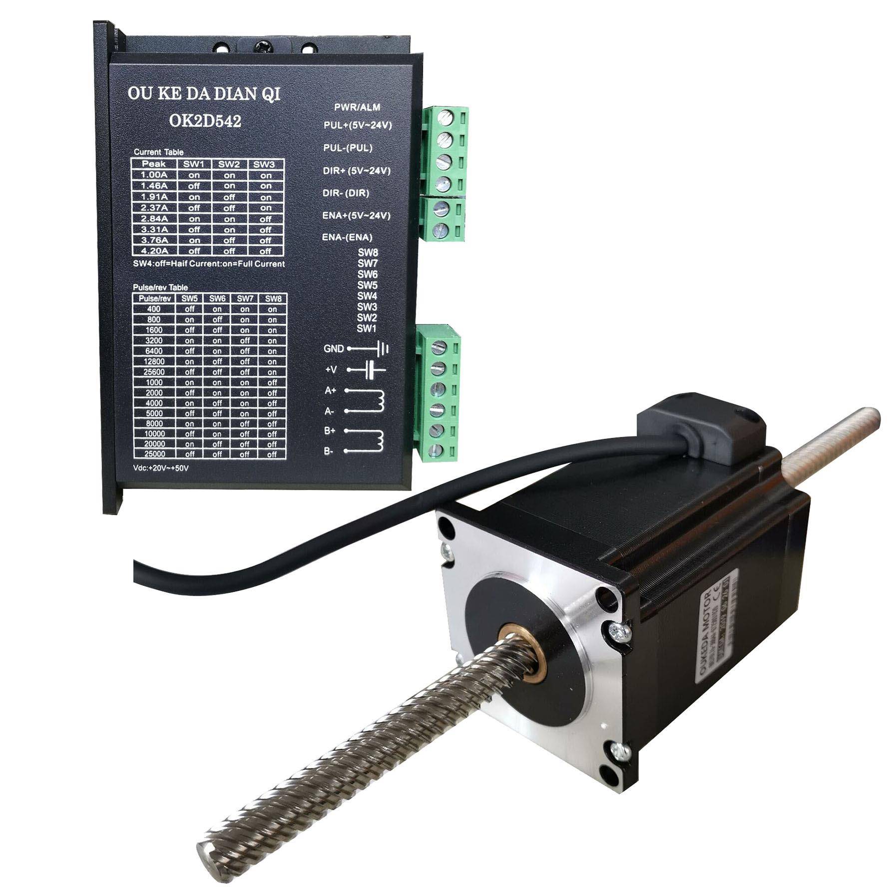 57贯通电机大导程Tr10*2057贯通式直线丝杆电机57丝杆电机