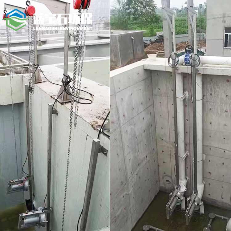 污水处理大流量硝化液微扬程带拍门回流泵RCP400潜水穿墙泵成套