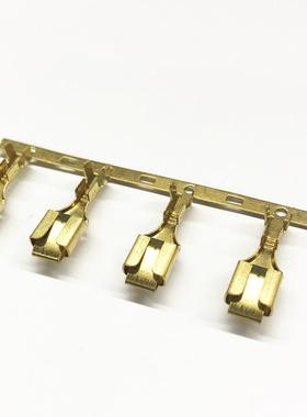 DJ621-B6.3250端子6.3四方插簧插片铜色2500/卷