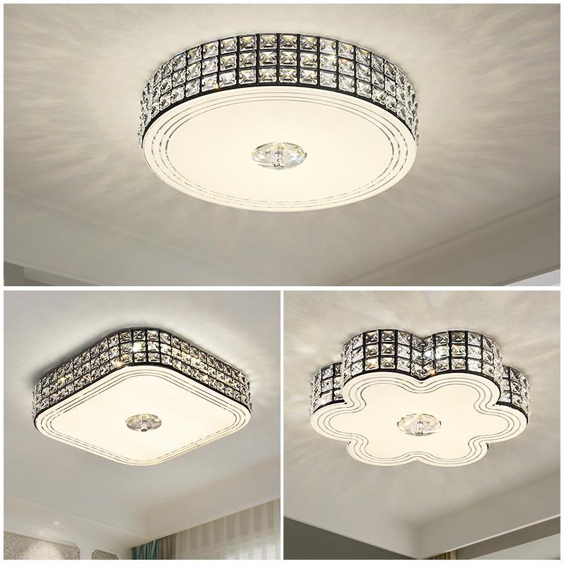 现代简约轻奢水晶吸顶灯具北欧客厅卧室餐厅房间灯温馨浪漫可变光