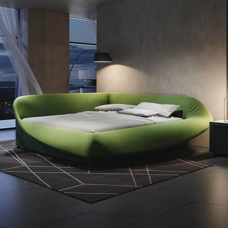 意式极简2023新款鸟窝床现代简约网红创意主卧亲子大床双人布艺床,3C数码配件,USB灯,淘宝优惠券,粉丝福利购,淘宝优惠卷