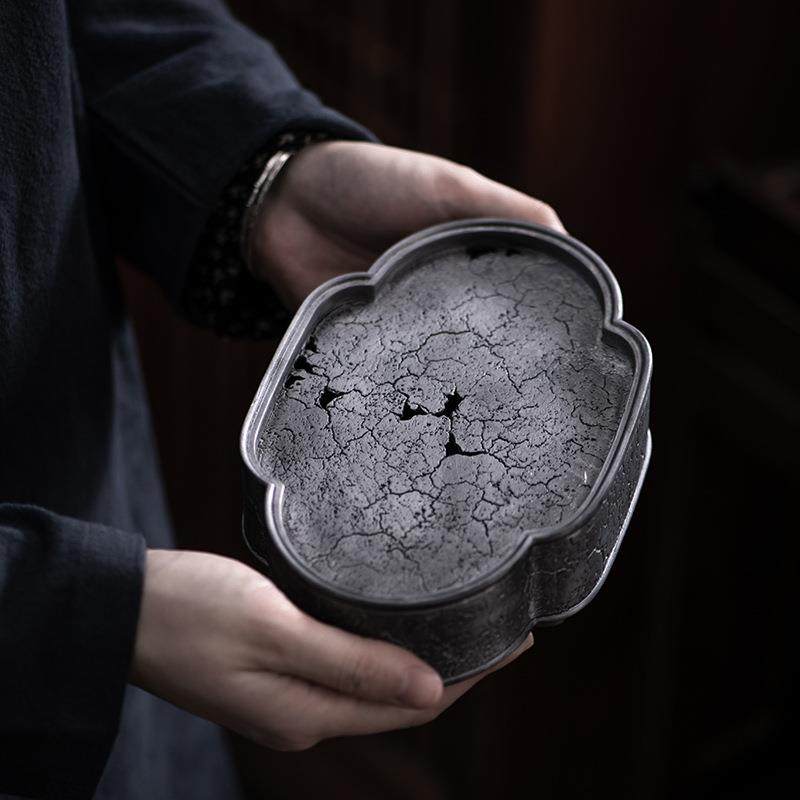 中式正方形复古锡壶承家用储水干泡盘小茶盘干泡台茶承茶台茶托盘,3C数码配件,USB灯,淘宝优惠券,粉丝福利购,淘宝优惠卷