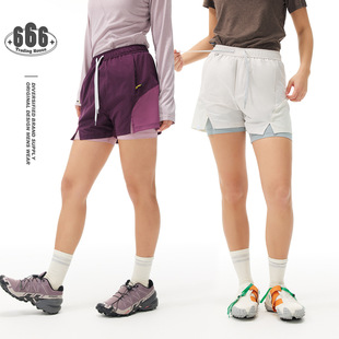 Shibuya Element夏季户外速干跑短裤男女拼接撞色运动短裤SP6221