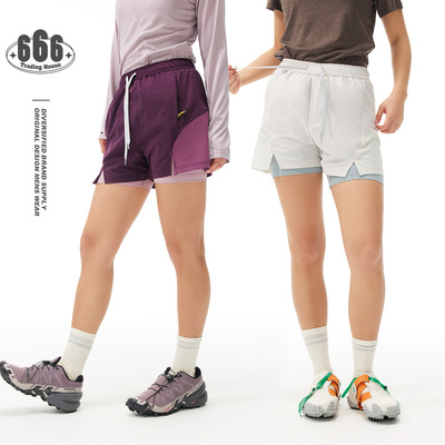 Shibuya Element夏季户外速干跑短裤男女拼接撞色运动短裤SP6221