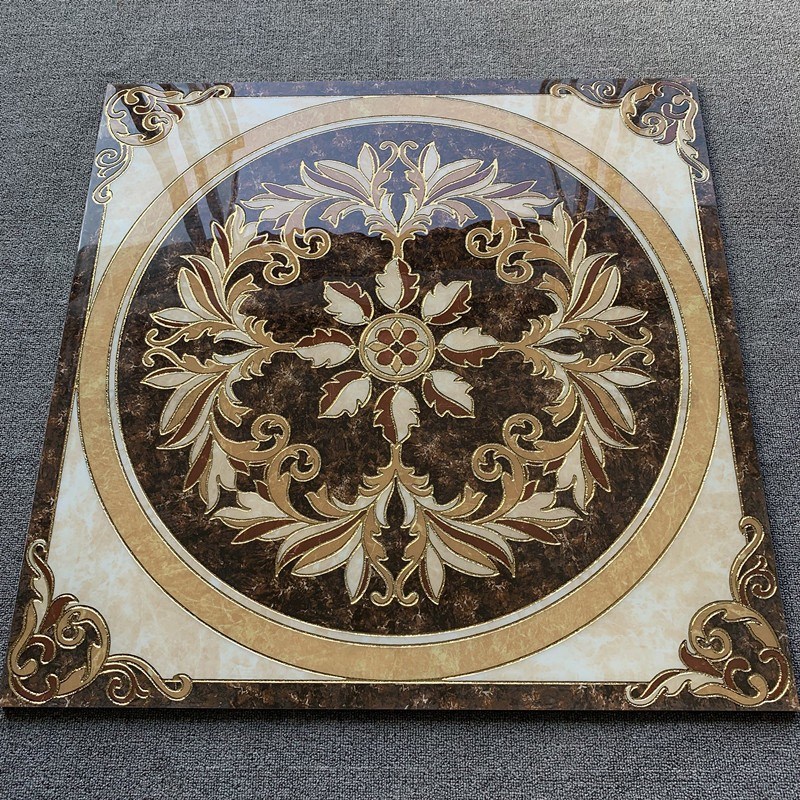 ##入户玄关拼花瓷砖800x800 欧式拼花地砖圆形地毯花拼图造型抛晶