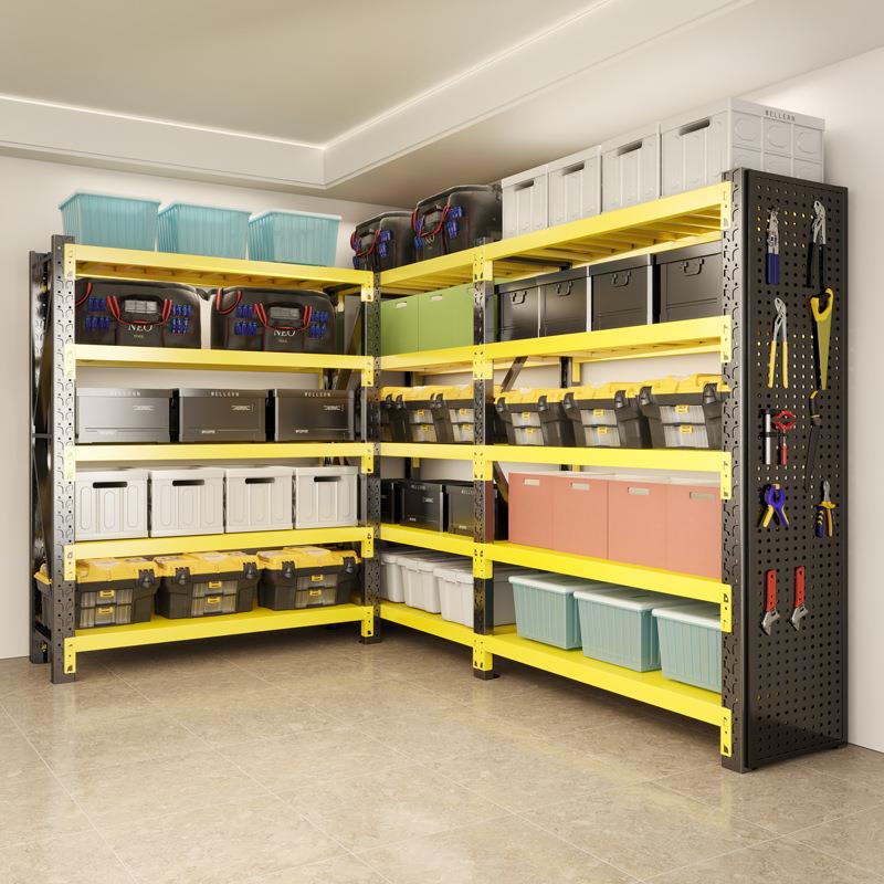 重型货架洞洞板仓储承重置物架落地仓库超市货物收纳架家用储物架