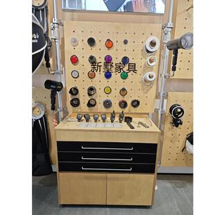 简约现代桦木海洋板展示柜设计师铝型材商用陈列储物柜收纳展示柜