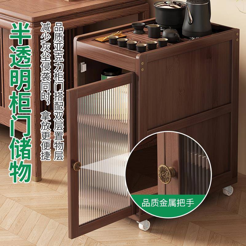 移动小茶桌现代简约茶台茶边几茶车茶盘烧水壶一体茶水柜茶具套装
