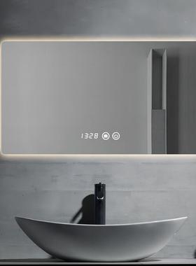 浴室镜子触摸屏长方形智能镜防雾壁挂led发光卫生间带灯壁挂镜