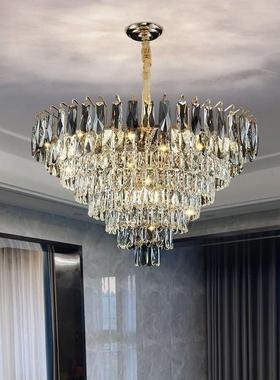 轻奢水晶吊灯客厅灯现代简约卧室餐厅灯2024年新款后现代大气灯具