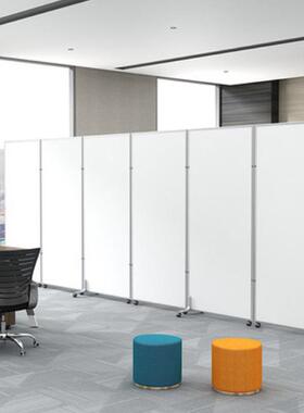 折叠屏风车间屏风可移动隔断办公室移动屏风多功能铝合金屏风