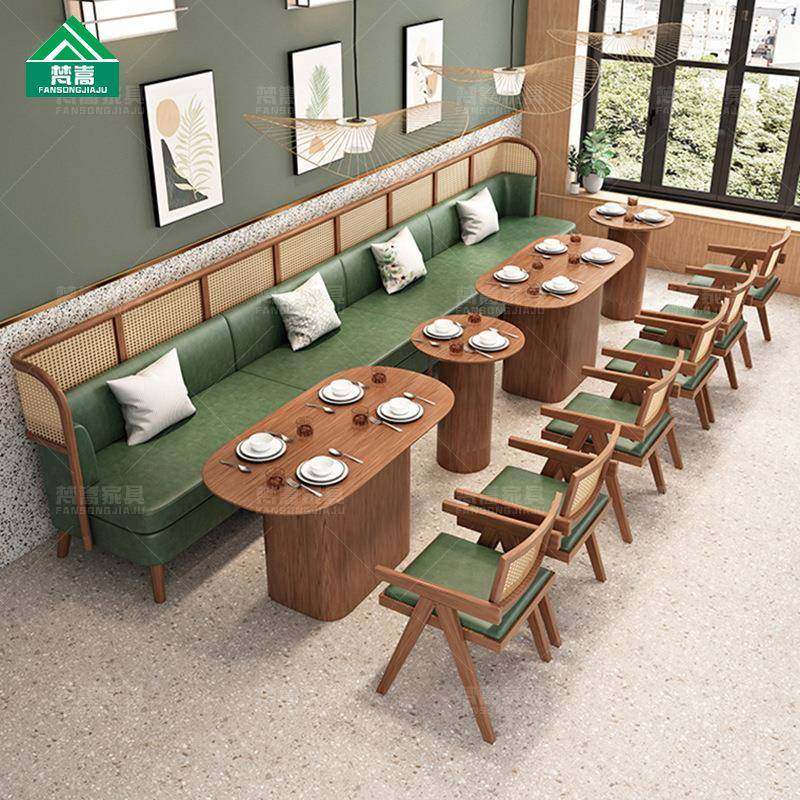 东南亚主题餐厅卡座茶餐厅湘菜馆编藤桌椅中式餐厅沙发桌椅组合,电子元器件市场,其它元器件,淘宝优惠券,粉丝福利购,淘宝优惠卷