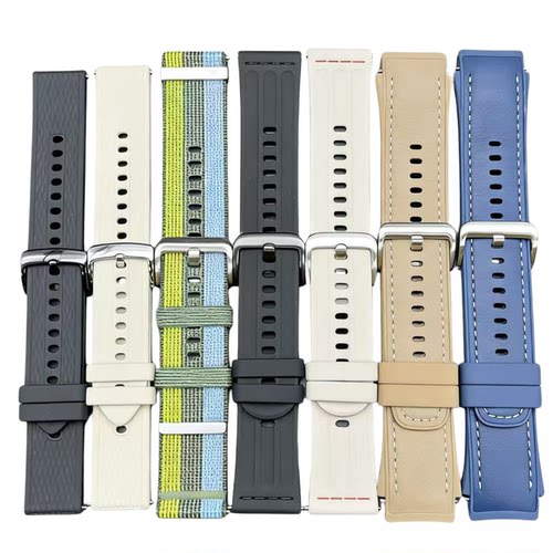 适用于oppowatch S跃动绿茵X2Mini4pro原装46mm千峰蔚蓝22MM表带