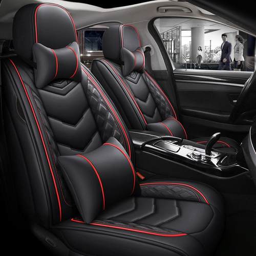 汽车坐垫四季通用全包皮革座套透气座椅汽车用品卡通椅垫