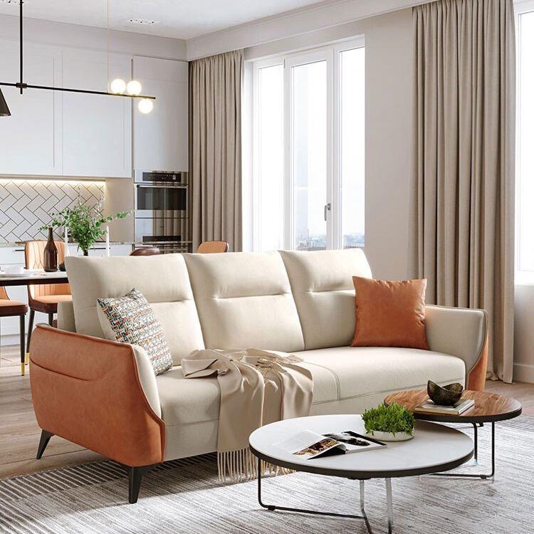 现代简约轻奢风沙发小户型客厅家用出租屋双三人布艺直排休闲沙发