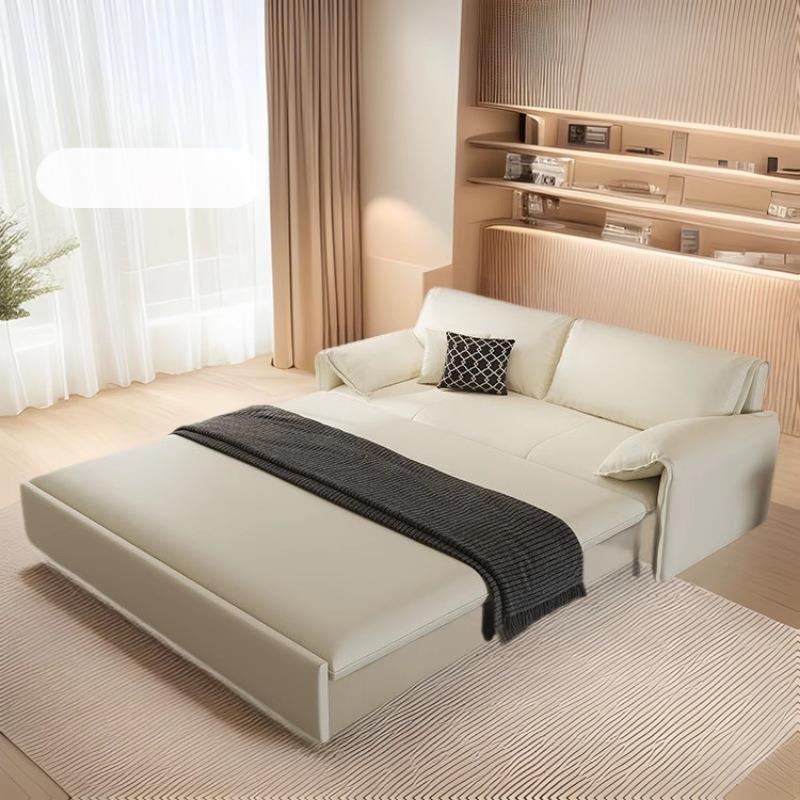 奶油风折叠沙发床两用一体小户型多功能猫抓布双人客厅储物沙发床