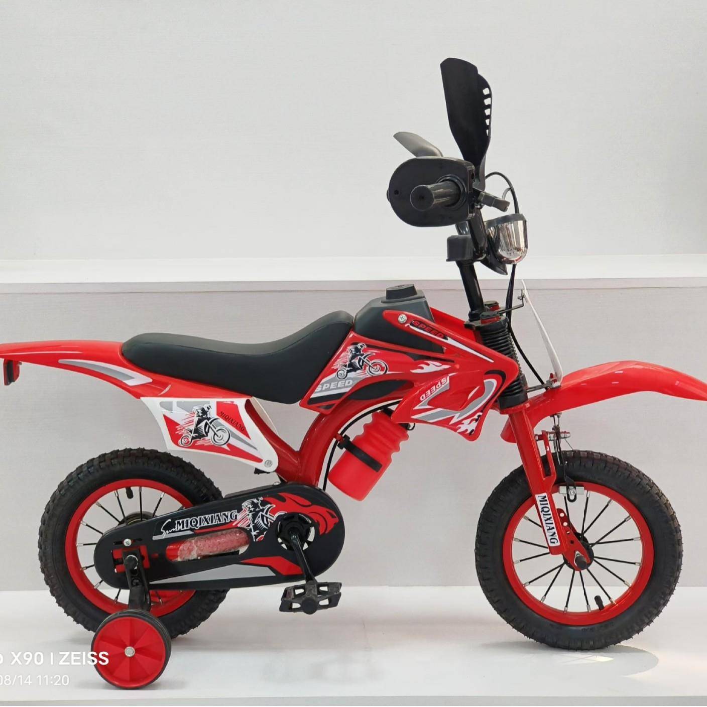 摩托款儿童自行车两轮脚踏车12寸16寸男孩女孩中大童单车