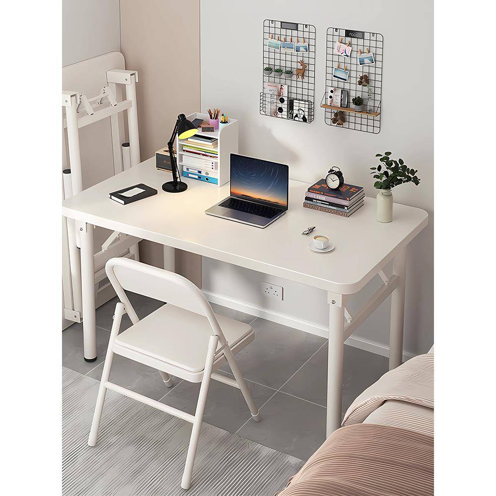 简易电脑桌椅套装可折叠书桌家用学生学习写字桌卧室女生桌子办公