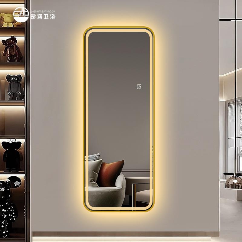 珍涵外贸壁挂带灯全身镜子家用衣帽间发光试衣镜led智能穿衣镜子